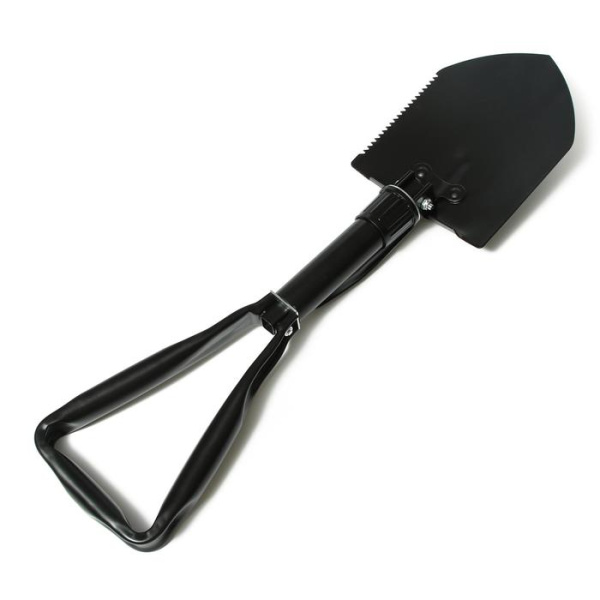 Лопата туристическая GREENGO складная, L  62 см, пилка, металлический черенок, с ручкой, в чехле (1003813)