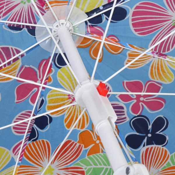 Зонт пляжный AI-LG07 "Цветочки" d-200см,  с наклоном, металл.