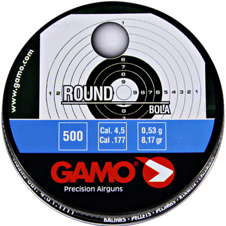 Пули пневматические GAMO Round, кал. 4,5 мм 0,53 грамма (500 шт.)