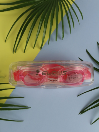 Очки для плавания ELOUS YG-1210, цв. розовый