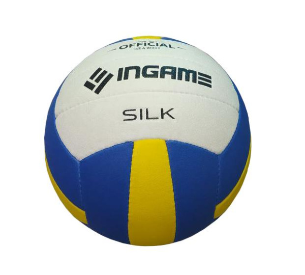 Мяч в/б INGAME SILK ING-225 белый/синий/желтый