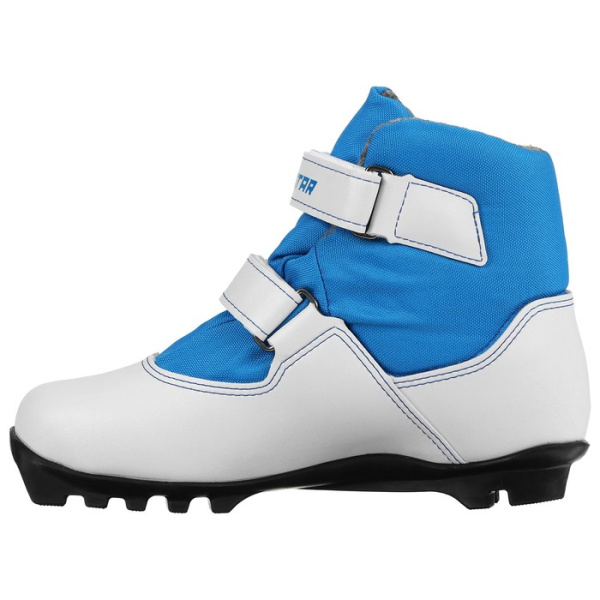 Ботинки лыжные NNN WINTER STAR COMFORT KIDS иск. кожа, цв. белый/синий, лого синий, р.34