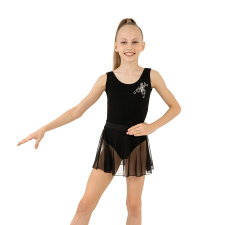 Юбка гимнастическая Grace Dance сетка цвет чёрный, р. 28 (7866430)