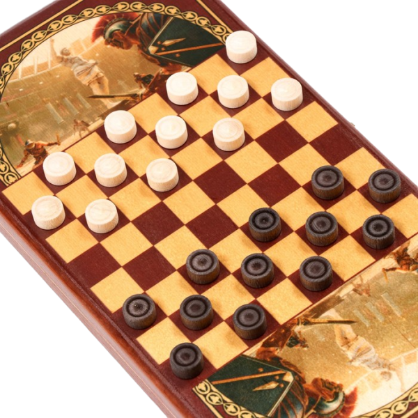 Игра настольная НАРДЫ АВЕ ЦЕЗАРЬ 40х40см,  полем для игры в шашки (1300775)