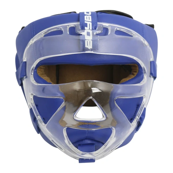 Шлем боксерский с пластиковым забралом BOYBO Flexy BP2006 синий р.L