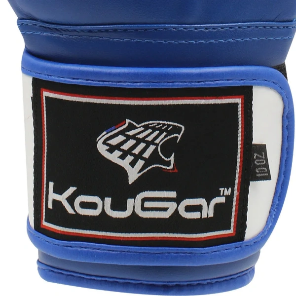 Перчатки боксерские KOUGAR KO700 кож. зам, т. синие, р-р, 8OZ