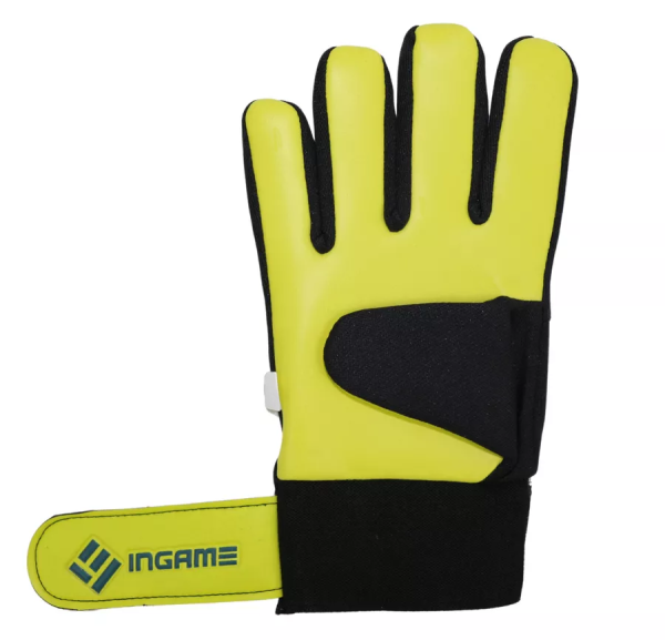 Перчатки вратарские INGAME WAVE INFB-907 желто/голубой р.5