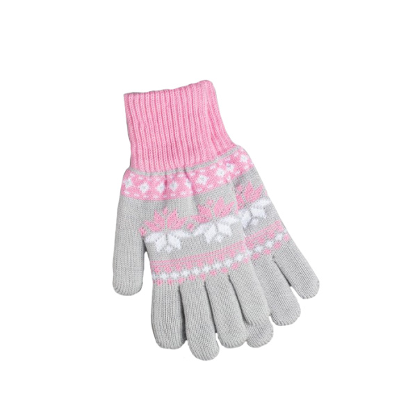 Перчатки зимние KAFTAN "Скандинавия" р-р 19, серый/розовый (4444761)