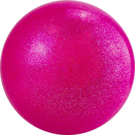 Мяч для художественной гимнастики однотонный AG-15-03, d-15 см, PVC, розовый с блестками