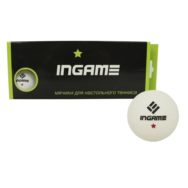 Мячи для н/т INGAME IG020 1*,  10 шт, белый