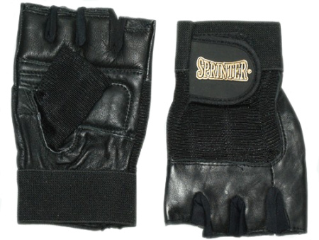 Перчатки для т/а SPRINTER кожа, ткань, черный р. M (163-166) (16225)
