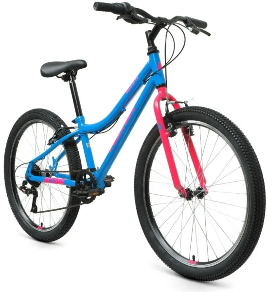 Велосипед ALTAIR 24" MTB HT 1,0 (6 ск., рост 12", хард) голубой/розовый