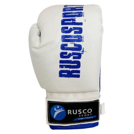 Набор боксерский детский RUSCOsport (перчатки 4 ун., к/з + мешок) триколор синий