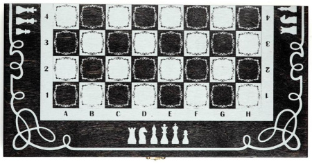 Игра настольная 2 в 1  (шахматы, шашки, доска 40х40 см) (7829491)