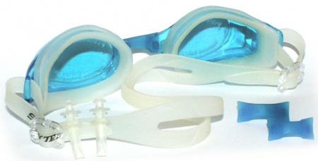 Очки для плавания SPRINTER ТQ 002 силикон, беруши в комплекте