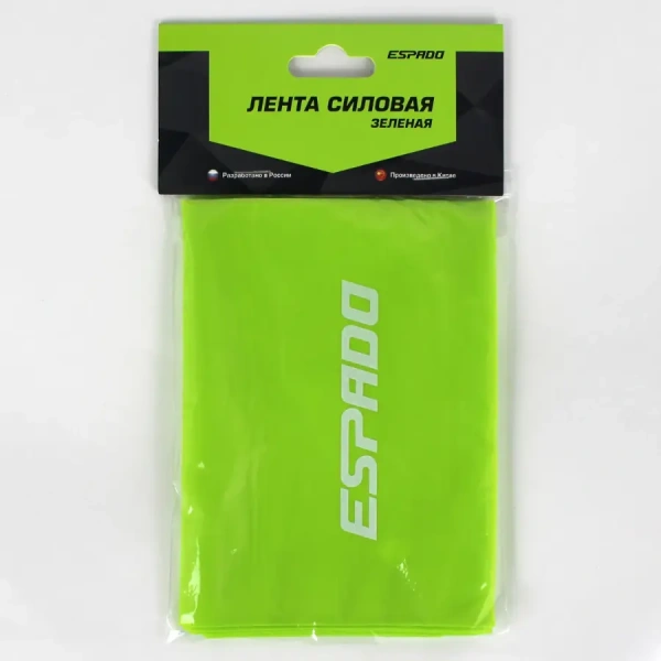 Эспандер универсальный ESPADO ES2130 (120х15х0,35см) латексная лента, цв. зеленый