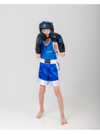 Форма для бокса детская BOYBO BF402 цв. синий, рост: 110см