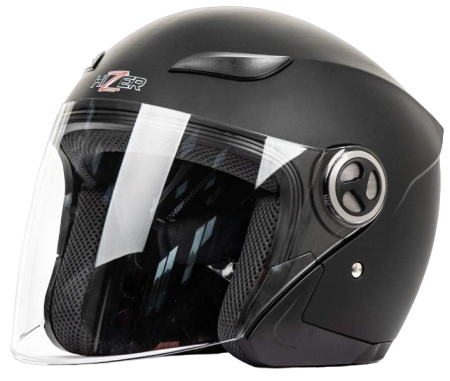 Шлем мото открытый HIZER 219 (S) матовый черный