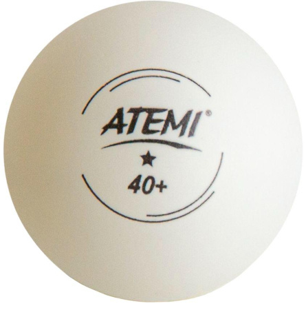 Мячи для н/т ATEMI 1* бел 6 шт