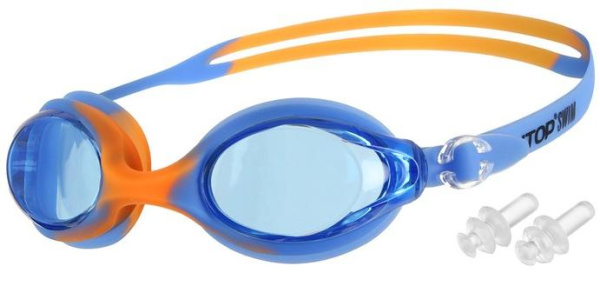 Очки для плавания ONLYTOP, взрослые + беруши (536092)