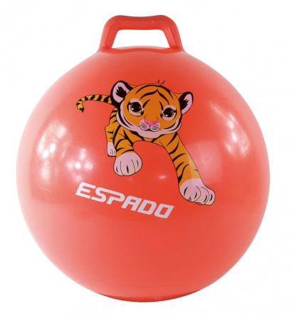 Мяч гимнастический ESPADO ES2114 "Тигренок"  d-45см, с ручкой, оранжевый