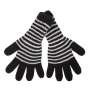 Перчатки зимние СНЕЖАНЬ удлинённые, детские., р-р 14, черный/белый (4529143)