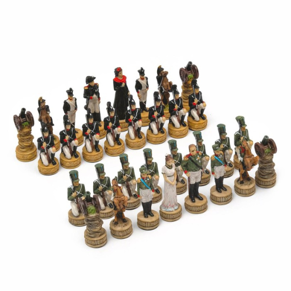 Игра настольная 3 в 1 БОРОДИНО 50х50см (шахматы деревянные, шахматы формовые, шашки, нарды)