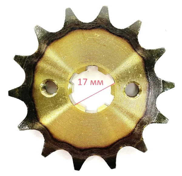 Звезда ведущая (428-14T) 17мм сталь, закаленные зубья