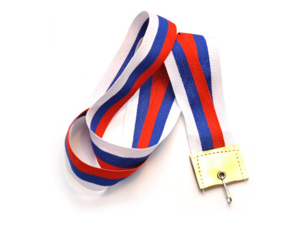 Медаль "Плавание" с лентой большая. Диаметр 6,5 см, длина ленты 46 см