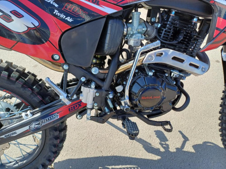 Мотоцикл Кросс Motoland XR300 LITE красный (175FMM) *4