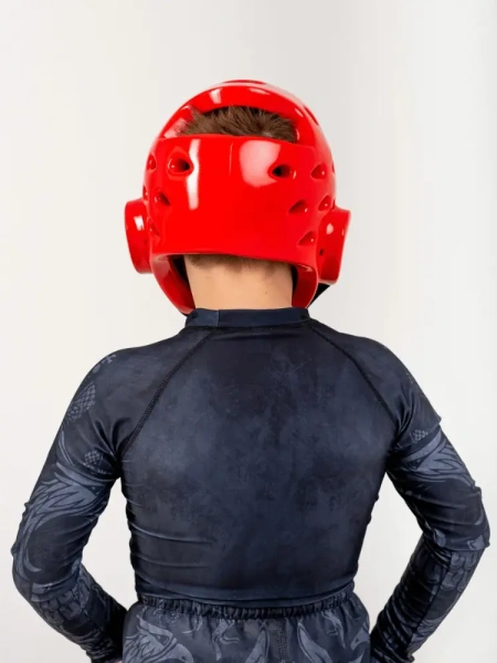 Шлем для тхэквондо BoyBo Premium BHT44 цв. красный, р. M