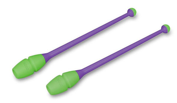 Булавы для худож. гимнастики INDIGO IN019-VLG, 45 см, 2шт, цв. фиолетовый/салатовый (49611-76414)